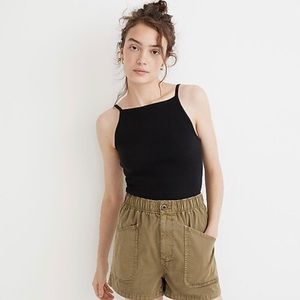 BNWT Madewell Apron Sweater Tank Black Size M